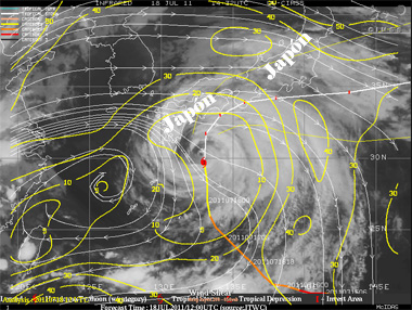 El tifón MA-ON se debilita, por suerte para Japón