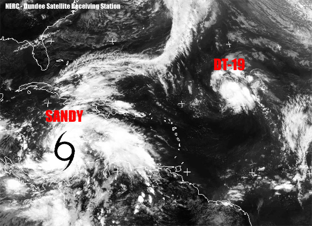 SANDY y DT-19, nacimiento de dos ciclones tropicales en el Atlántico esta tarde