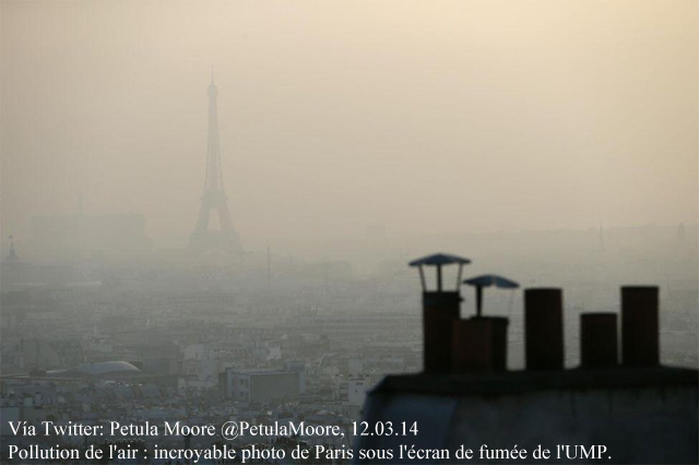 Anticiclon de las Azores ahoga a Paris en una nube de smog