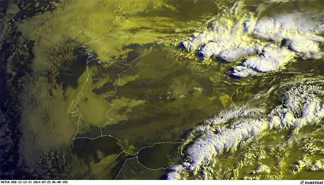 Chubascos y tormentas intensos cuadrante noreste Peninsula Iberica