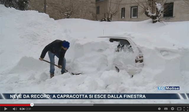 Capracotta, posible record mundial de acumulacion de nieve