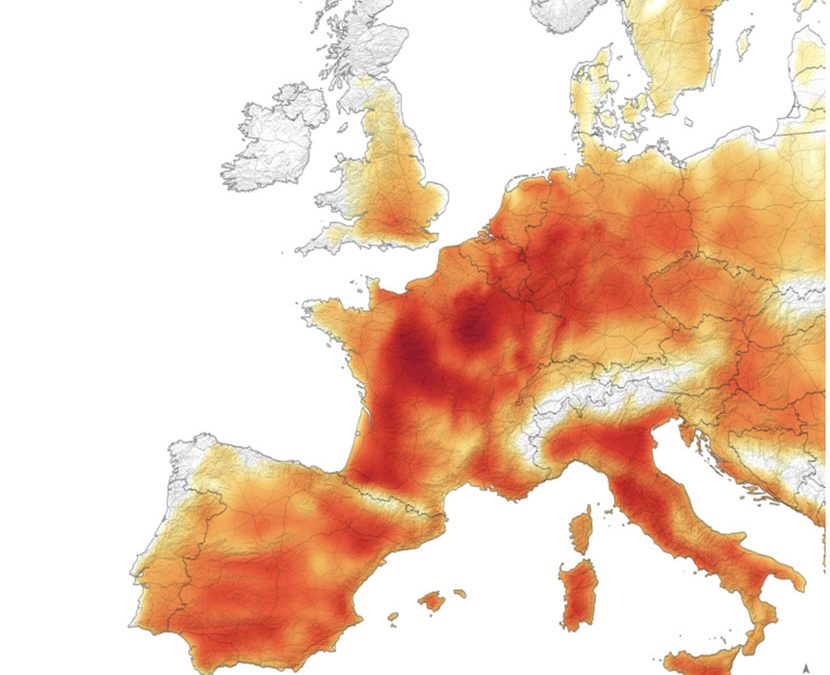 Segunda histórica ola de calor en Europa, verano 2019