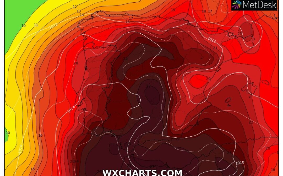 Ola de calor en mayo 2022: advección cálida récord