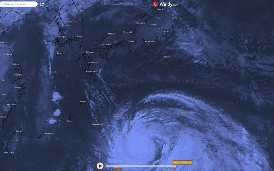 Japón vigila de cerca al tifón Nanmadol
