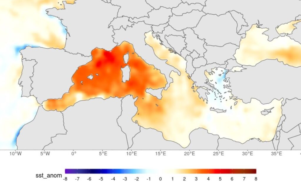 agua Mediterráneo récord