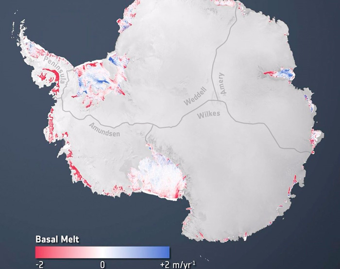 El 43% de las plataformas de hielo de la Antártida retroceden