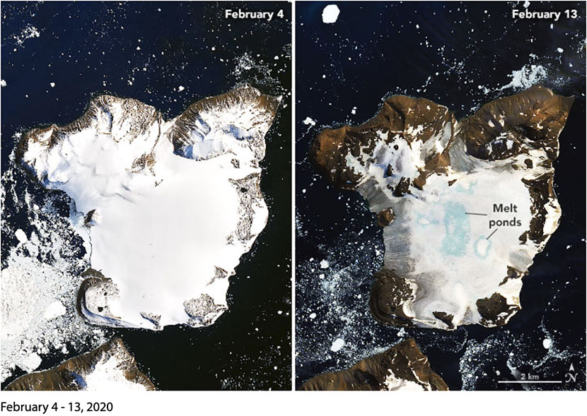 La Antártida se derrite, afectada por las temperaturas más altas jamás registradas