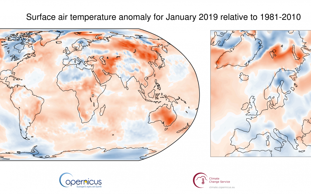 Enero de 2019 fue el cuarto más cálido desde 1981