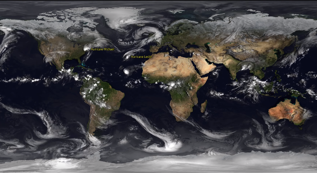 2018 a vista de satélite meteorológico: 365 días en 10 minutos
