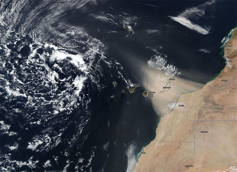 Canarias: la tormenta de polvo sahariano más intensa de los últimos años