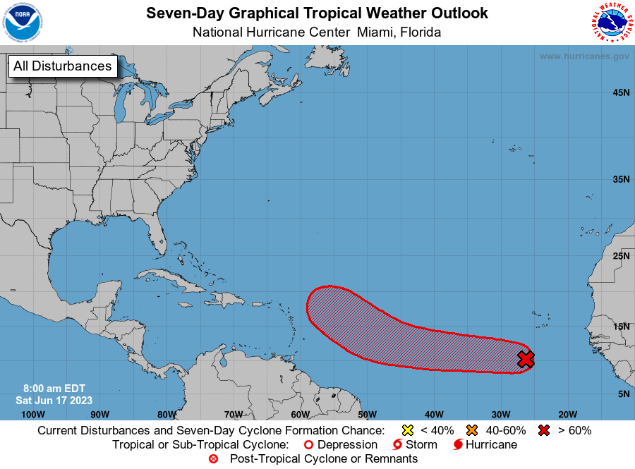 Ciclón tropical Bret podría nacer en los próximos días